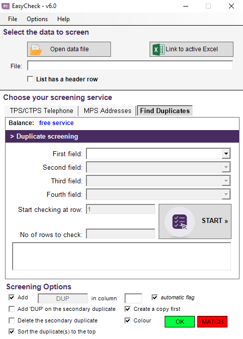 EasyCheck TPS Screening